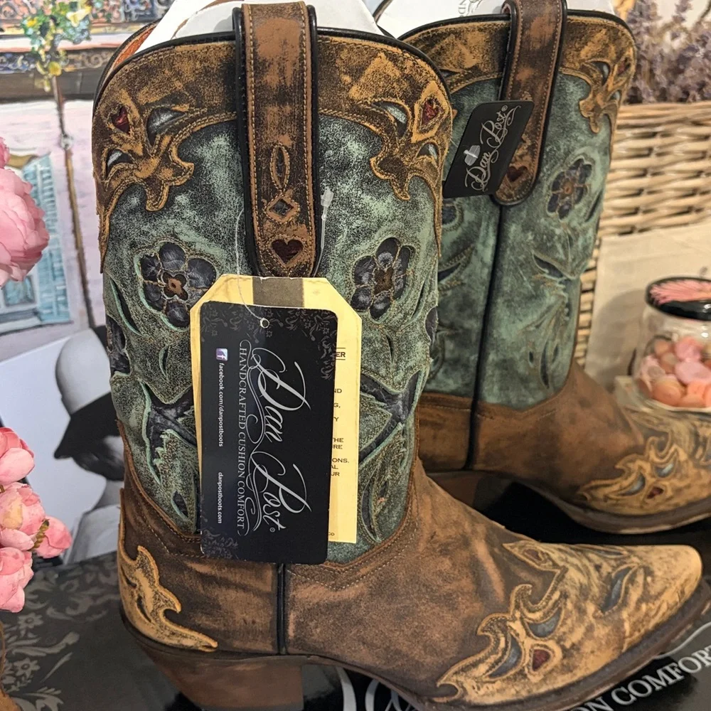 NWT!✨Dan Post Vintage Blue Bird Boots Women’s Size 10! - Picture 3 of 16
